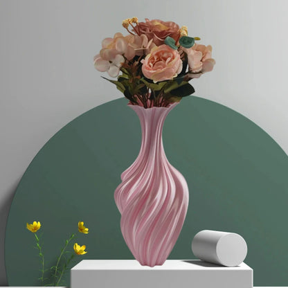 1PC Abstraction Plastic Vase For Home Living Room Office Flower Arrangement Decoration Crafts Wedding Table Centerpiece Vase