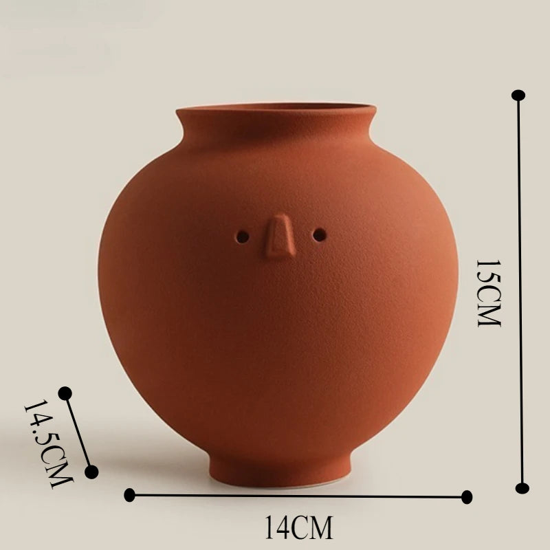 Abstract Vases Ceramics Decoration Flower Vase Aesthetic Art Vases Living Room Elegant Flowers Bottle Cute Minimalist Decor