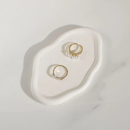 Ceramic Jewelry Dish for Women, Jewelry Tray Trinket Dish, Cloud Tray , Watch Keys Tray Ring Dish Holder for Christmas Gift