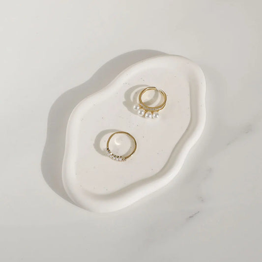 Ceramic Jewelry Dish for Women, Jewelry Tray Trinket Dish, Cloud Tray , Watch Keys Tray Ring Dish Holder for Christmas Gift