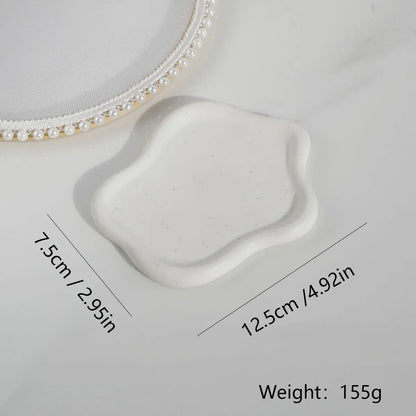 Ceramic Jewelry Dish for Women, Jewelry Tray Trinket Dish, Cloud Tray , Watch Keys Tray Ring Dish Holder for Christmas Gift