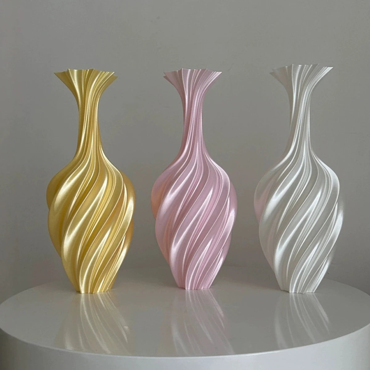 1PC Abstraction Plastic Vase For Home Living Room Office Flower Arrangement Decoration Crafts Wedding Table Centerpiece Vase