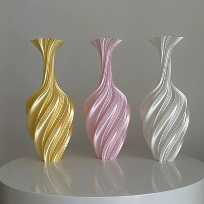 1PC Abstraction Plastic Vase For Home Living Room Office Flower Arrangement Decoration Crafts Wedding Table Centerpiece Vase