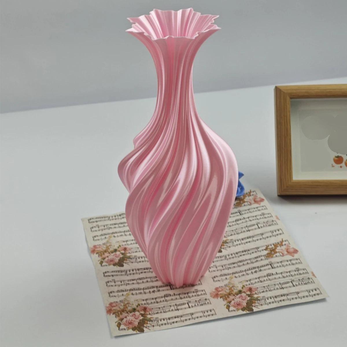 1PC Abstraction Plastic Vase For Home Living Room Office Flower Arrangement Decoration Crafts Wedding Table Centerpiece Vase
