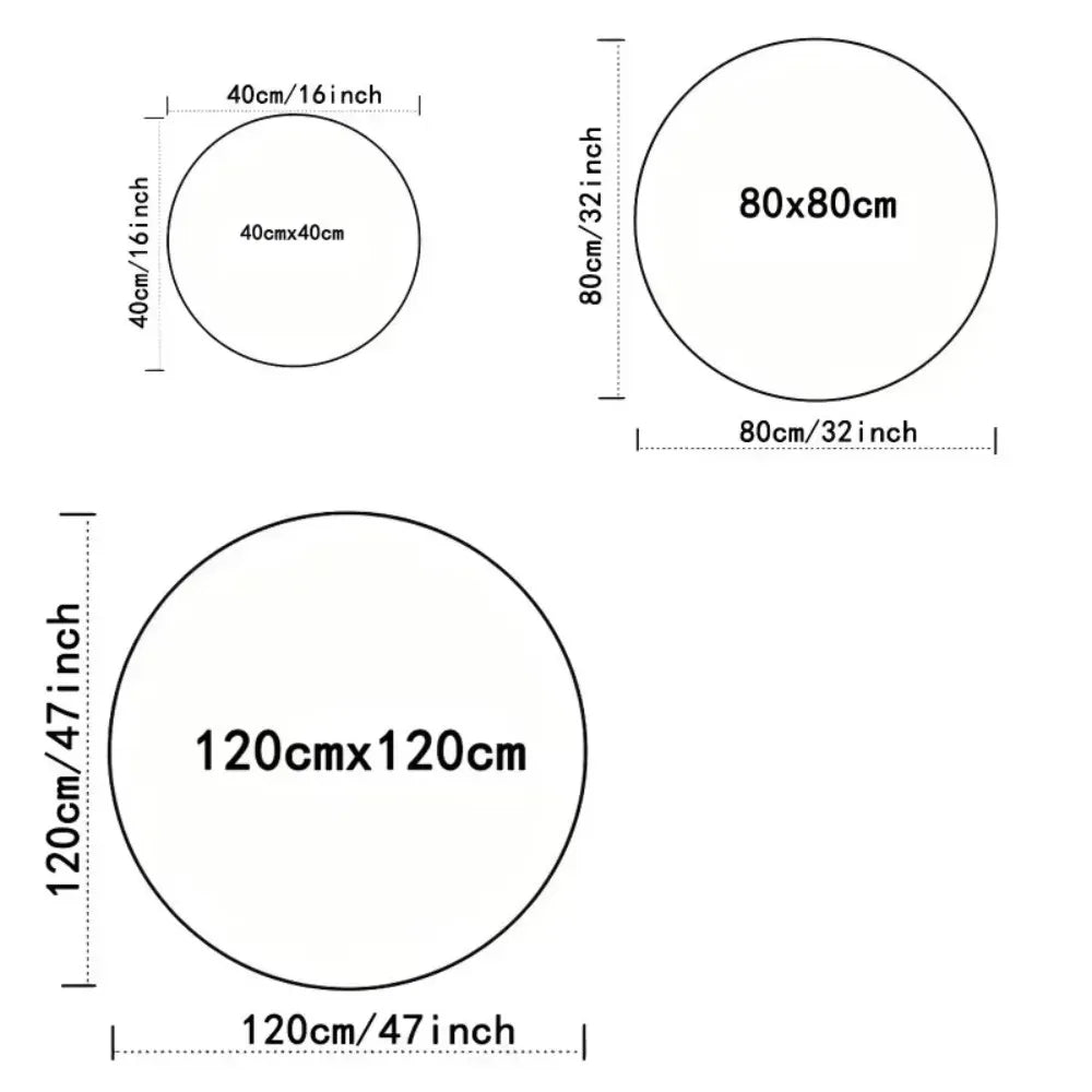 Modern Cream Round Rug with Abstract Black Lines Pattern Minimalist Carpet for Living Room Bedroom Home Decor Non-Slip Floor Mat