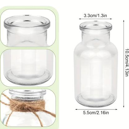 Glass Vases Clear Flowers Vases Nordic Flower Bottle Retro Plants Glass Jar Wedding Decoration Home Decor Home Desktop Decor