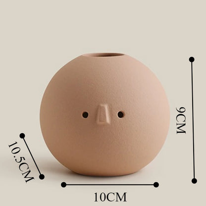 Abstract Vases Ceramics Decoration Flower Vase Aesthetic Art Vases Living Room Elegant Flowers Bottle Cute Minimalist Decor