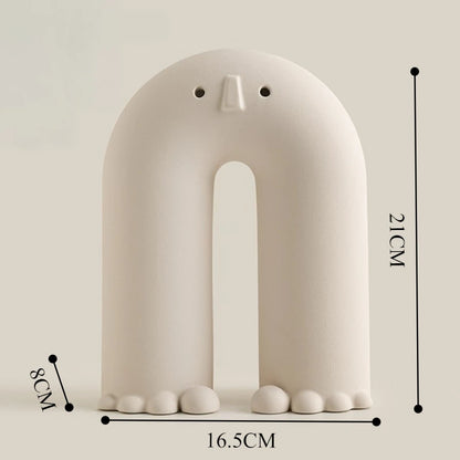 Abstract Vases Ceramics Decoration Flower Vase Aesthetic Art Vases Living Room Elegant Flowers Bottle Cute Minimalist Decor
