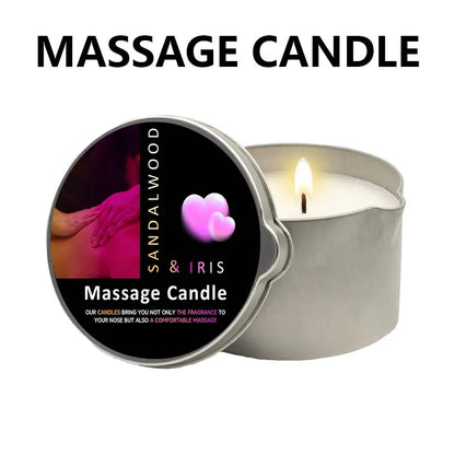 Massage Candle -Essential Oil- Six different scents , 1oz/2oz Melts into Warm Massage Oil - Sensual Massage Candle, Pour Spout